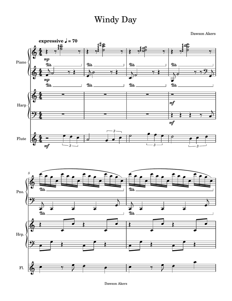 Windy Day, Op. 6 Flute scores gallery preview page 1