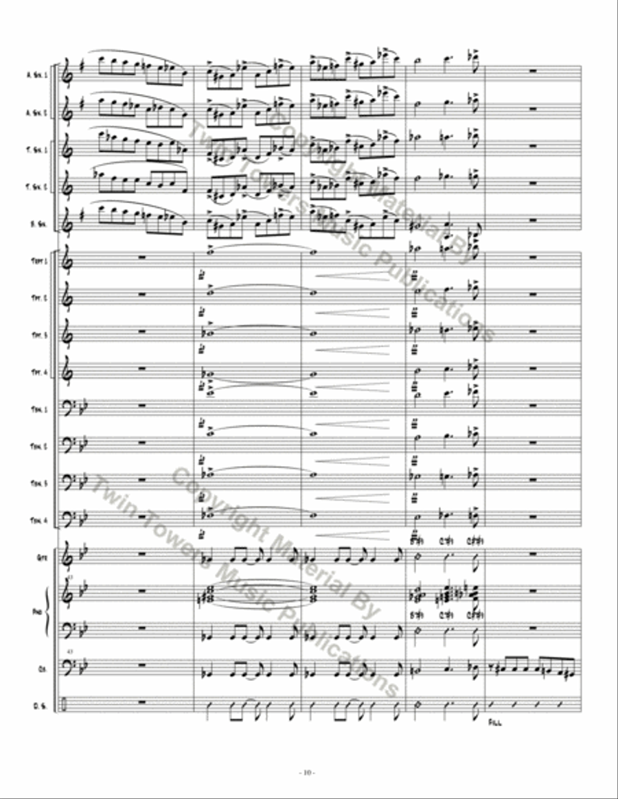 Espionage 1 Jazz Ensemble scores gallery preview page 11