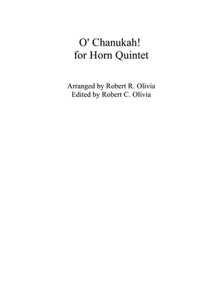 Book cover for O Chanukah! [Hanukkah] for Horn Quintet