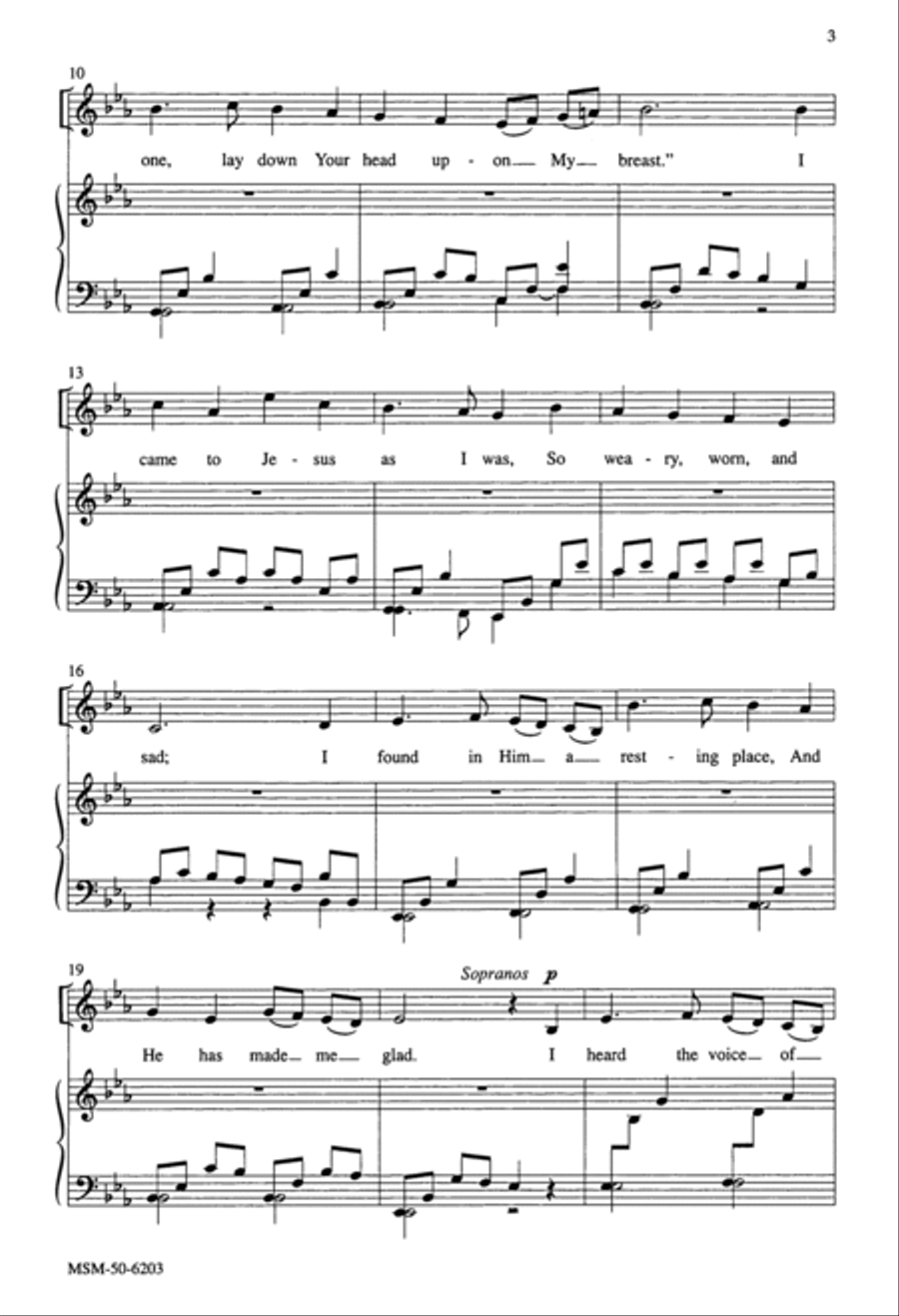 I Heard the Voice of Jesus Say 3-Part scores gallery preview page 2