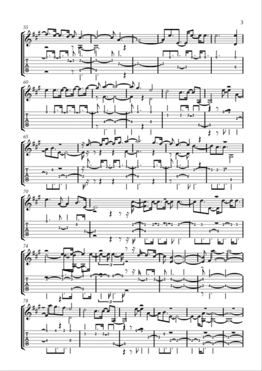 Praise Guitar Tablature scores gallery preview page 3