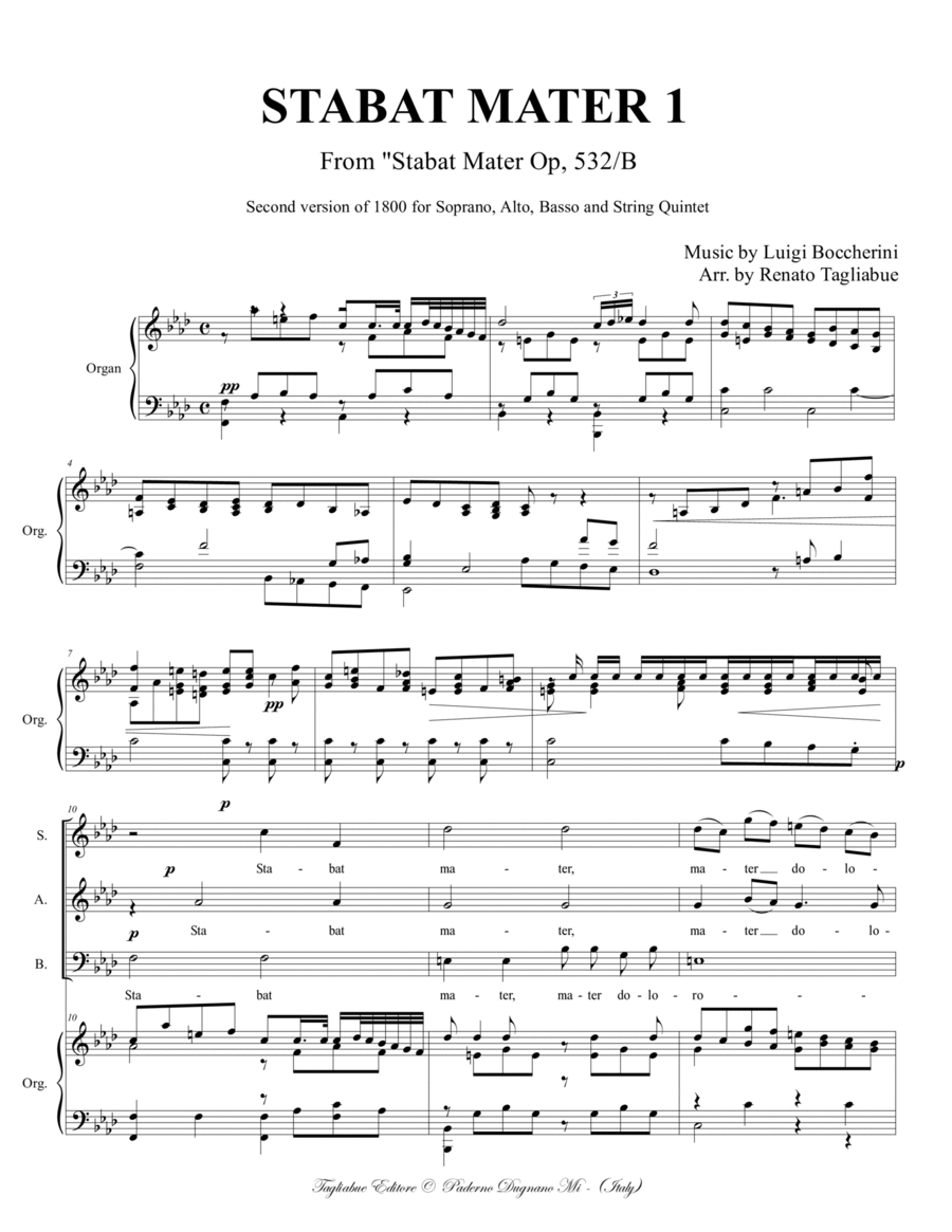 BOCCHERINI - STABAT MATER (1) -From 