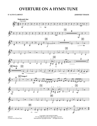 Book cover for Overture on a Hymn Tune - Eb Alto Clarinet