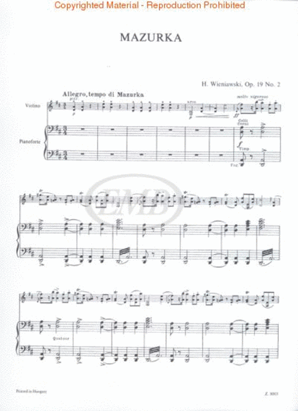 Mazurka Op.19#2-vln/pno