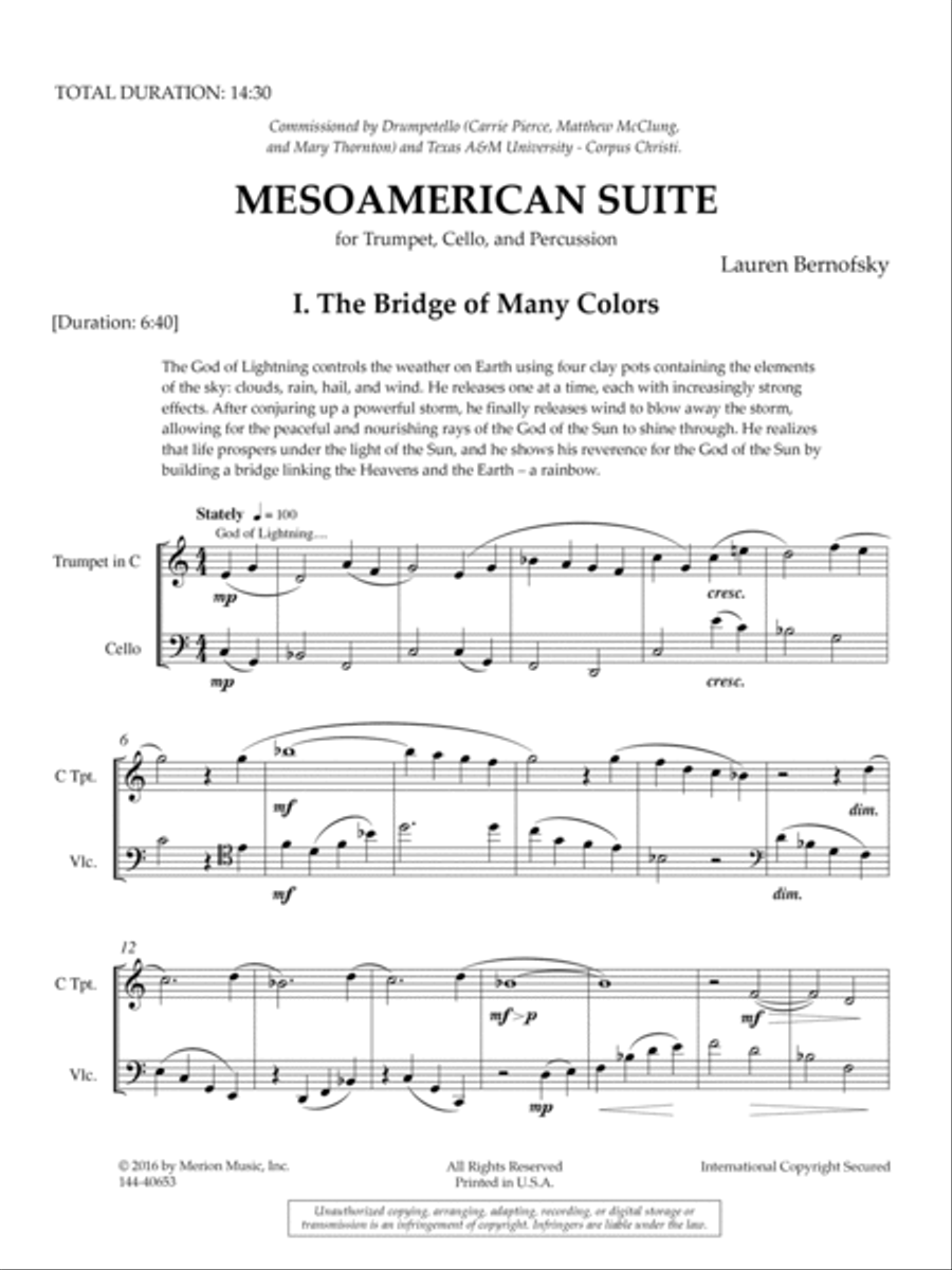 Mesoamerican Suite Chamber Music scores gallery preview page 2
