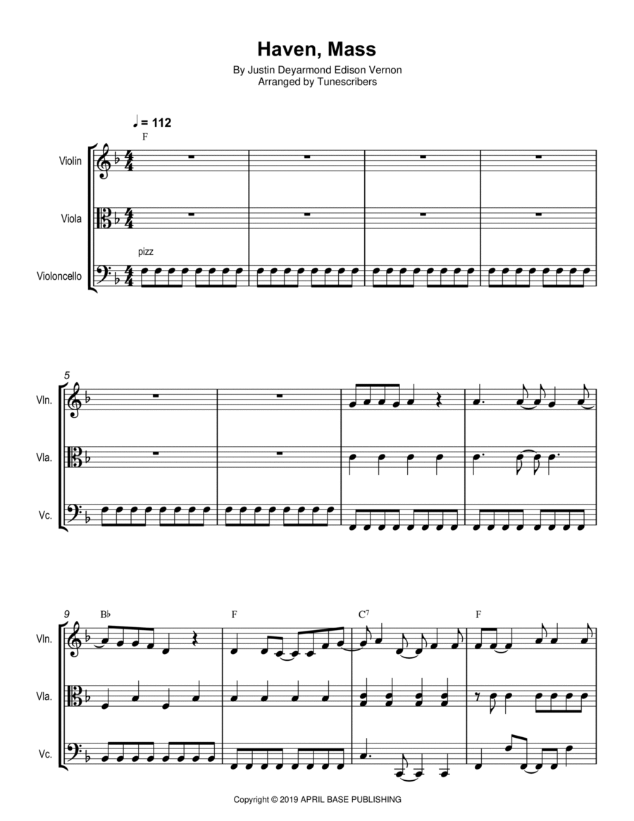 Haven, Mass Cello scores gallery preview page 1