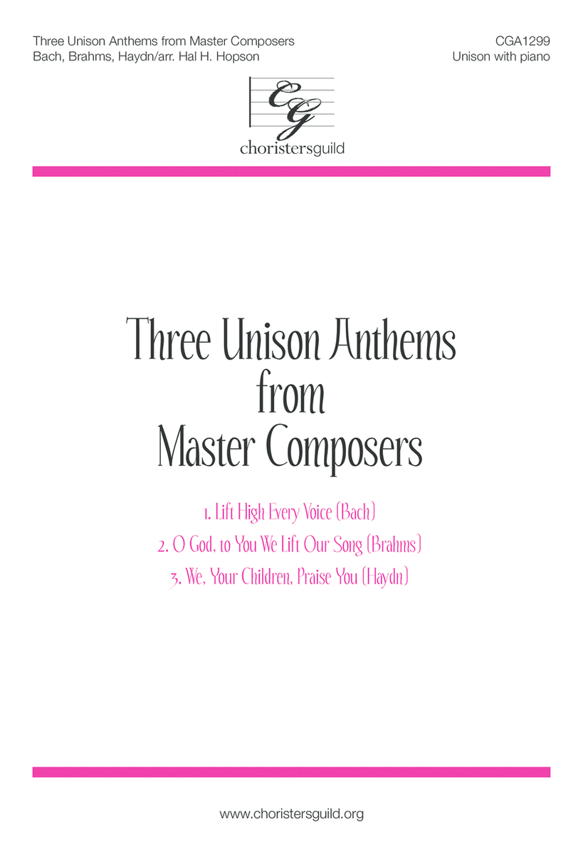 Three Unison Anthems from Master Composers image number null