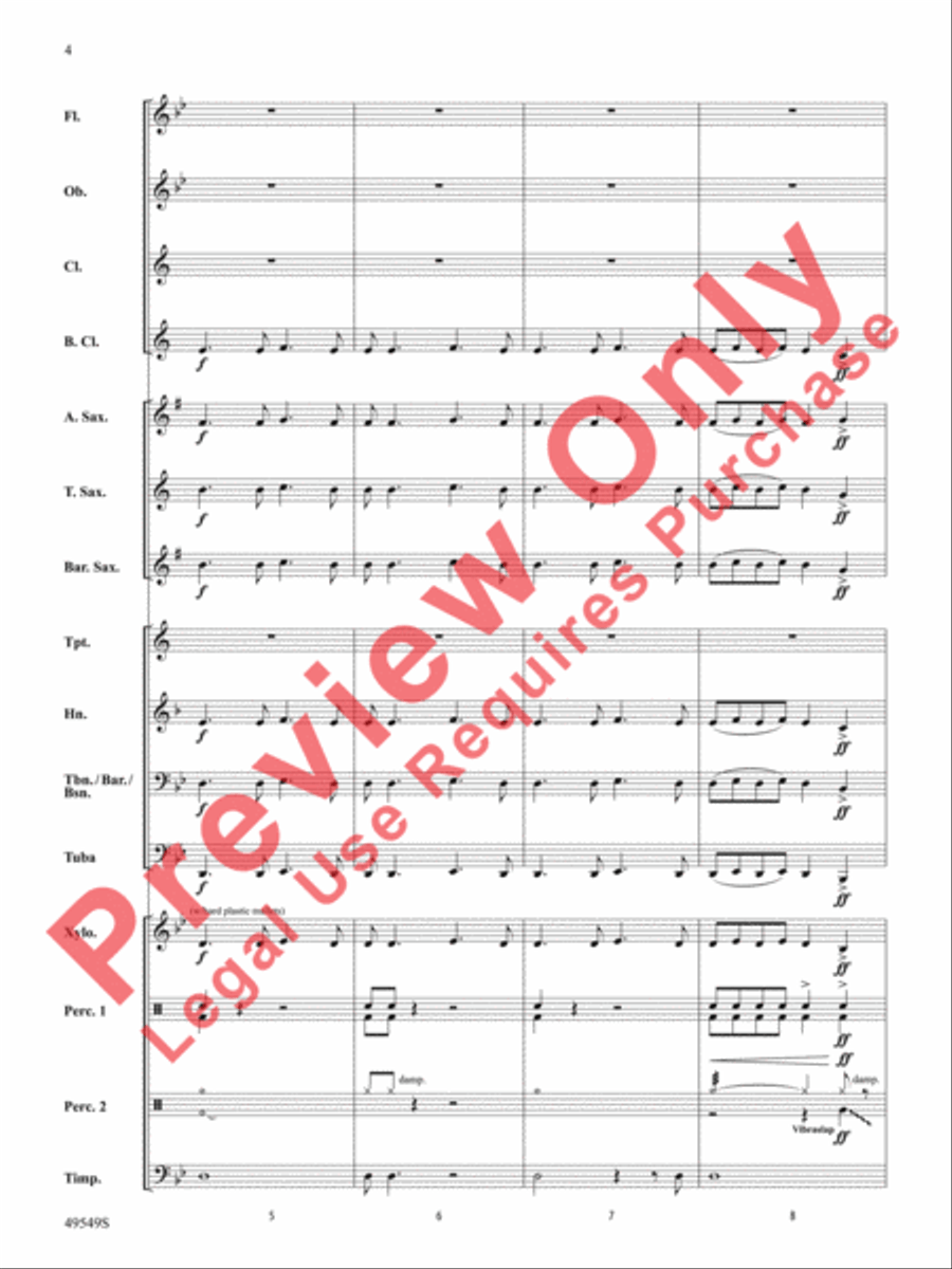 The Dreaded Devious Diabolical Dotted Dragon Concert Band scores gallery preview page 5