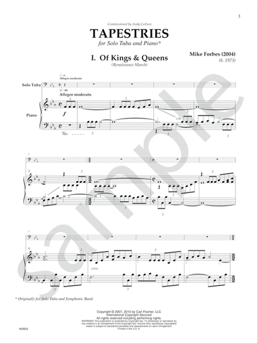 Tapestries Tapestries Tuba scores gallery preview page 4