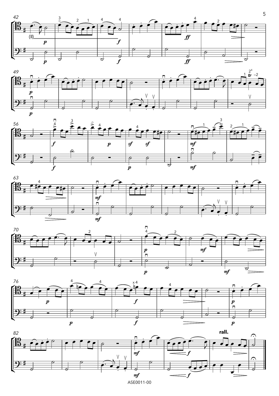 Suzuki Violin School - Volume 3 - Orchestral Cello Companion String Orchestra scores gallery preview page 5