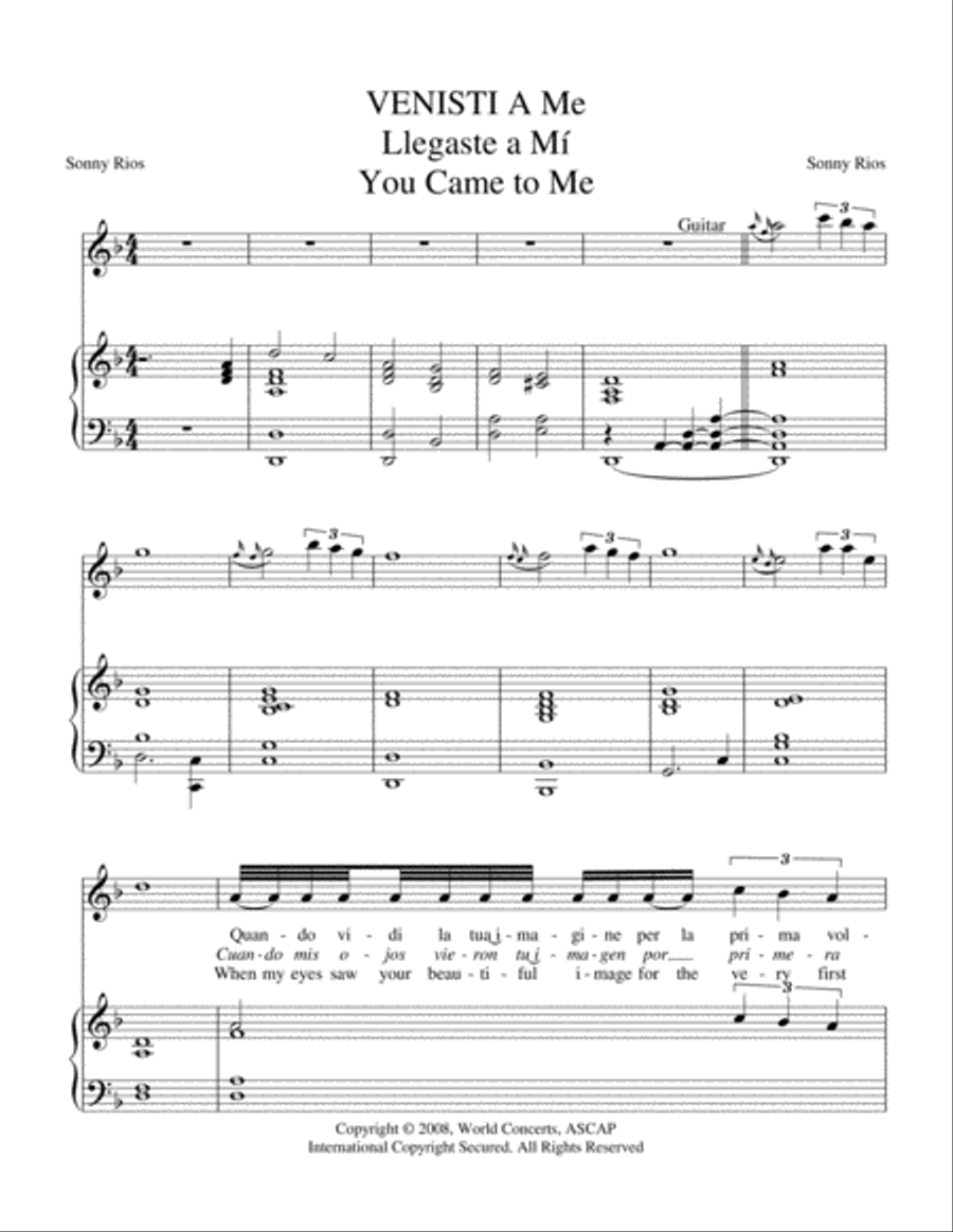 VENISTI A ME Tenor Voice scores gallery preview page 2