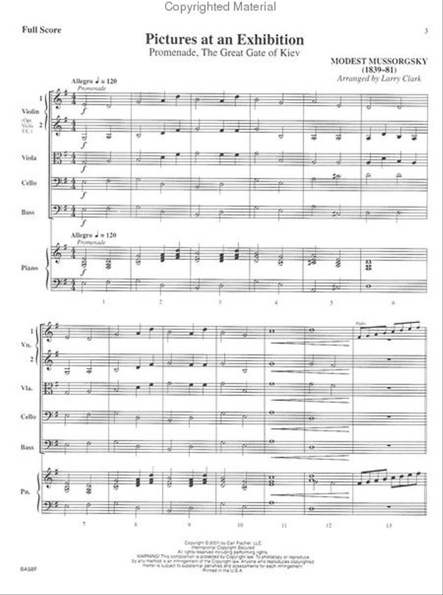 Pictures at An Exhibition String Orchestra scores gallery preview page 2