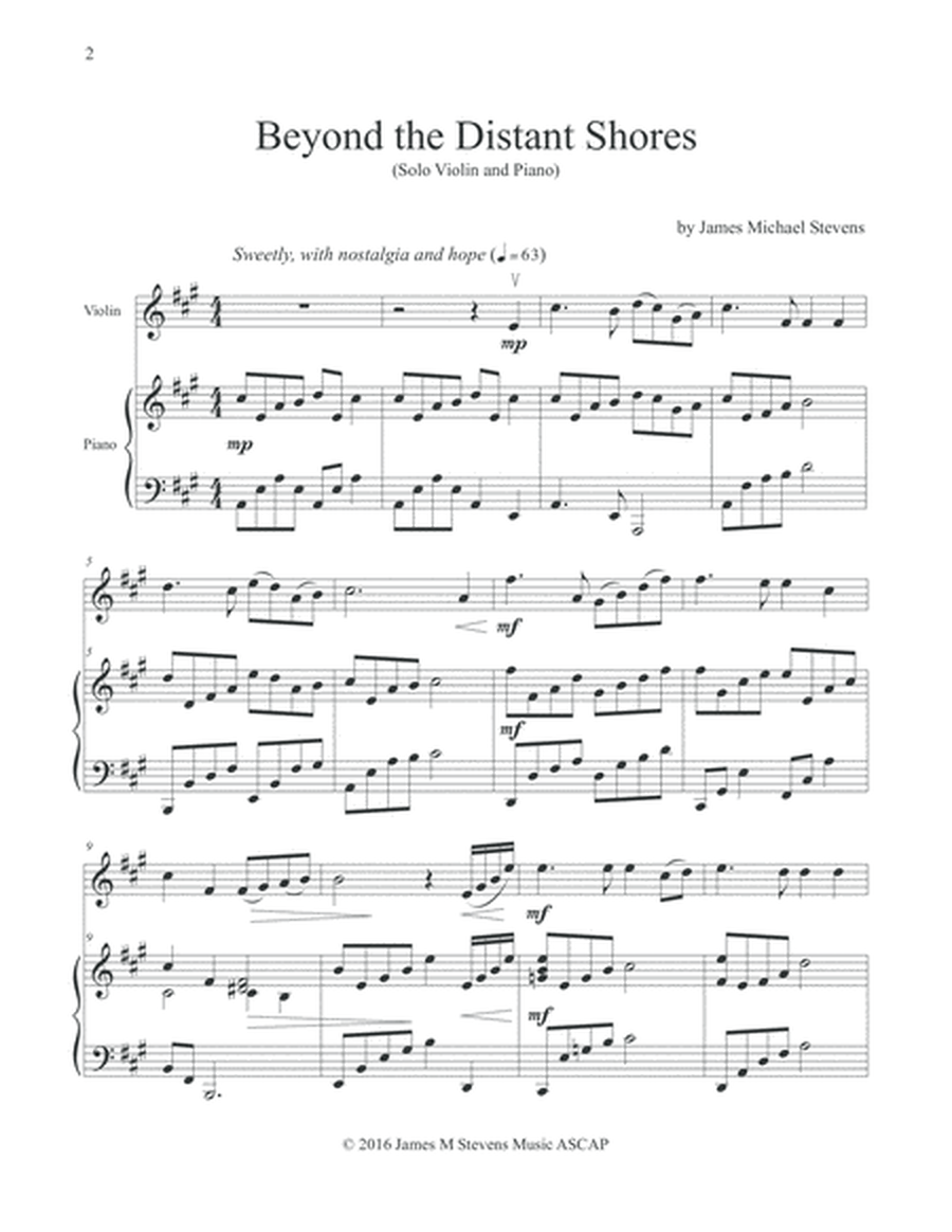 Beyond the Distant Shores - Solo Violin & Piano image number null