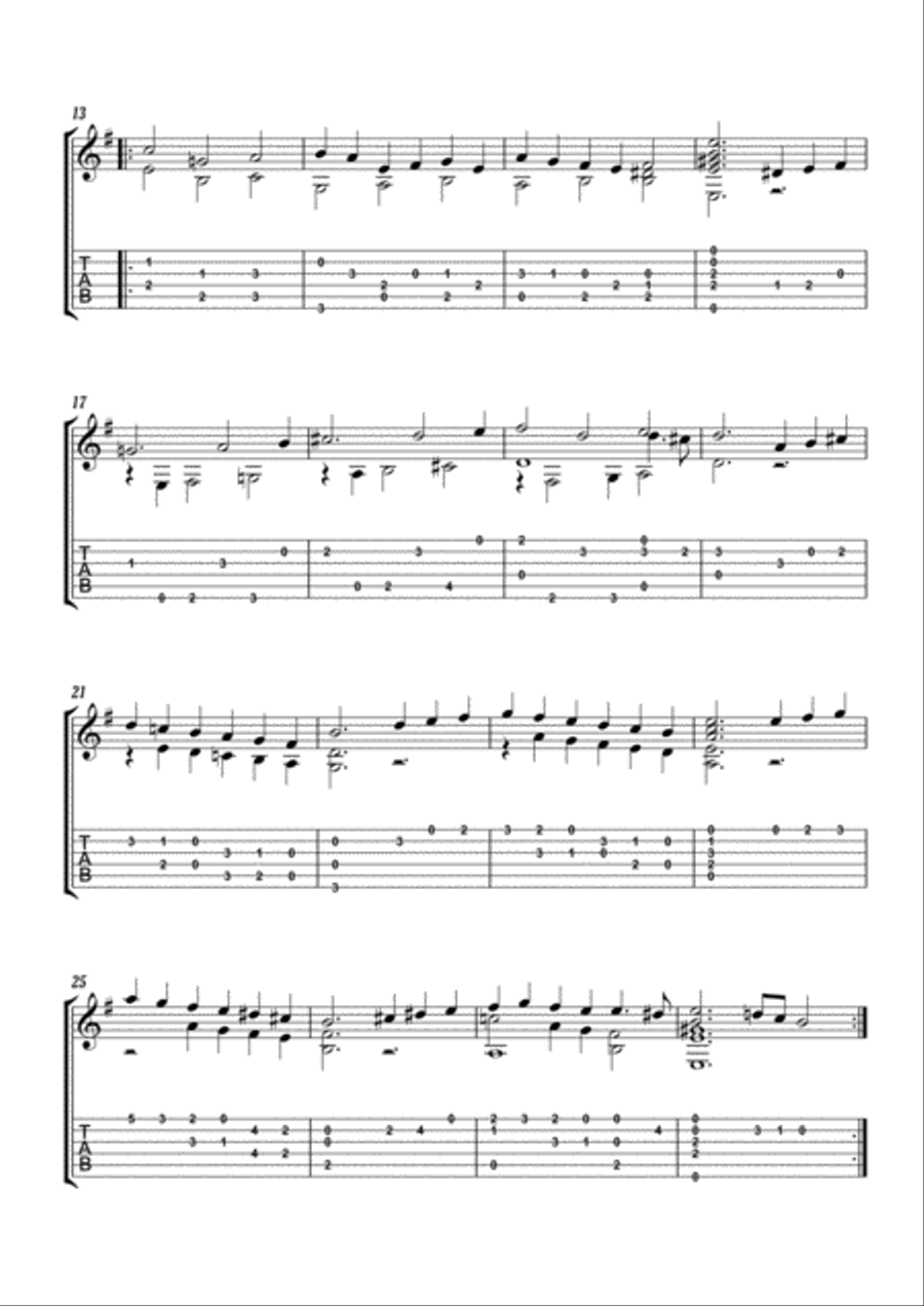 12 Gagliardas Classical Guitar scores gallery preview page 6