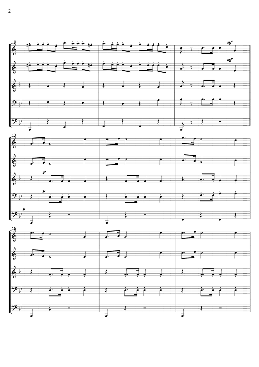 Italian National Anthem Brass Ensemble scores gallery preview page 2