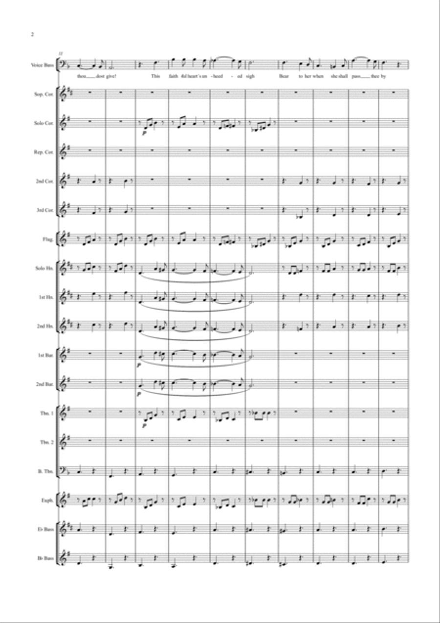 Song to the evening star Brass Band scores gallery preview page 3