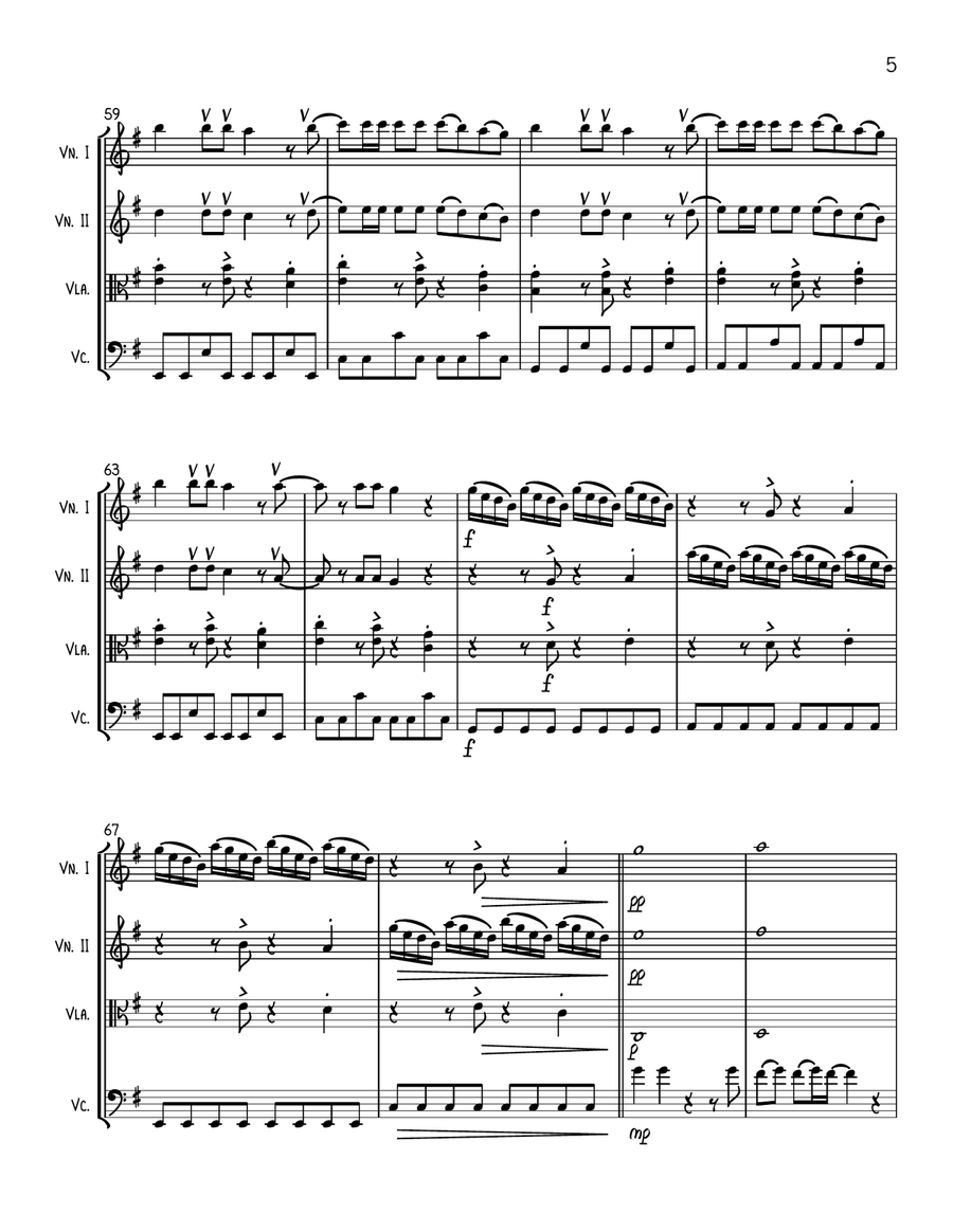 Pink Pony Club String Quartet scores gallery preview page 5