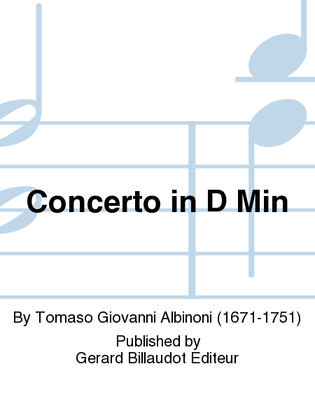 Book cover for Concerto in D Min