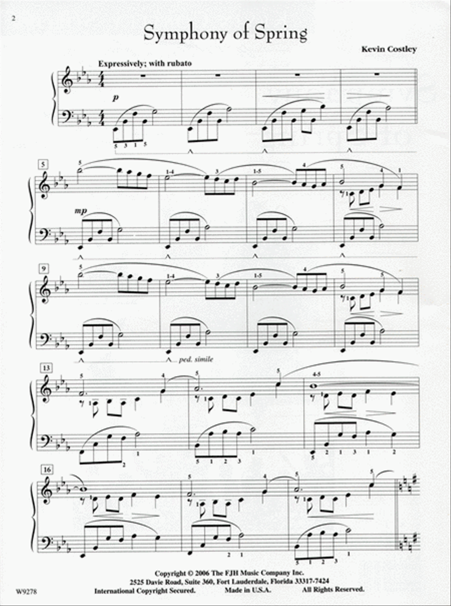 Symphony of Spring Piano Solo scores gallery preview page 3