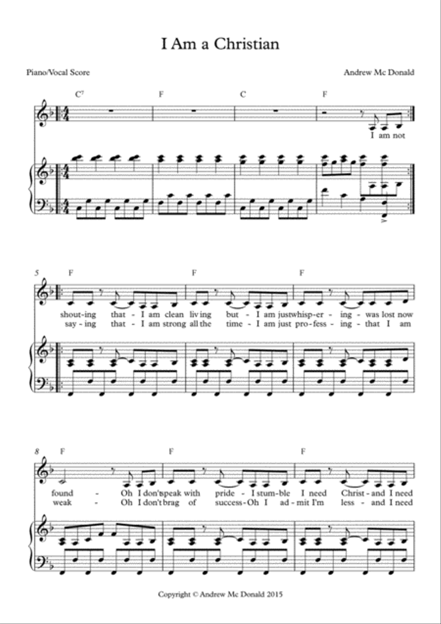 I Am a Christian Voice scores gallery preview page 2