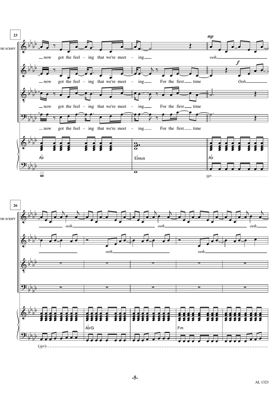 For The First Time 4-Part scores gallery preview page 5