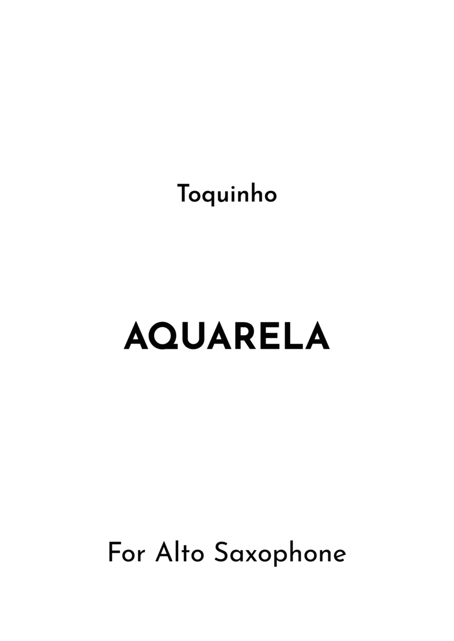 Aquarela-toquinho Aquarela-toquinho Alto Saxophone scores gallery preview page 1