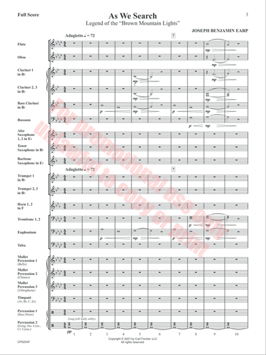 As We Search Concert Band scores gallery preview page 4