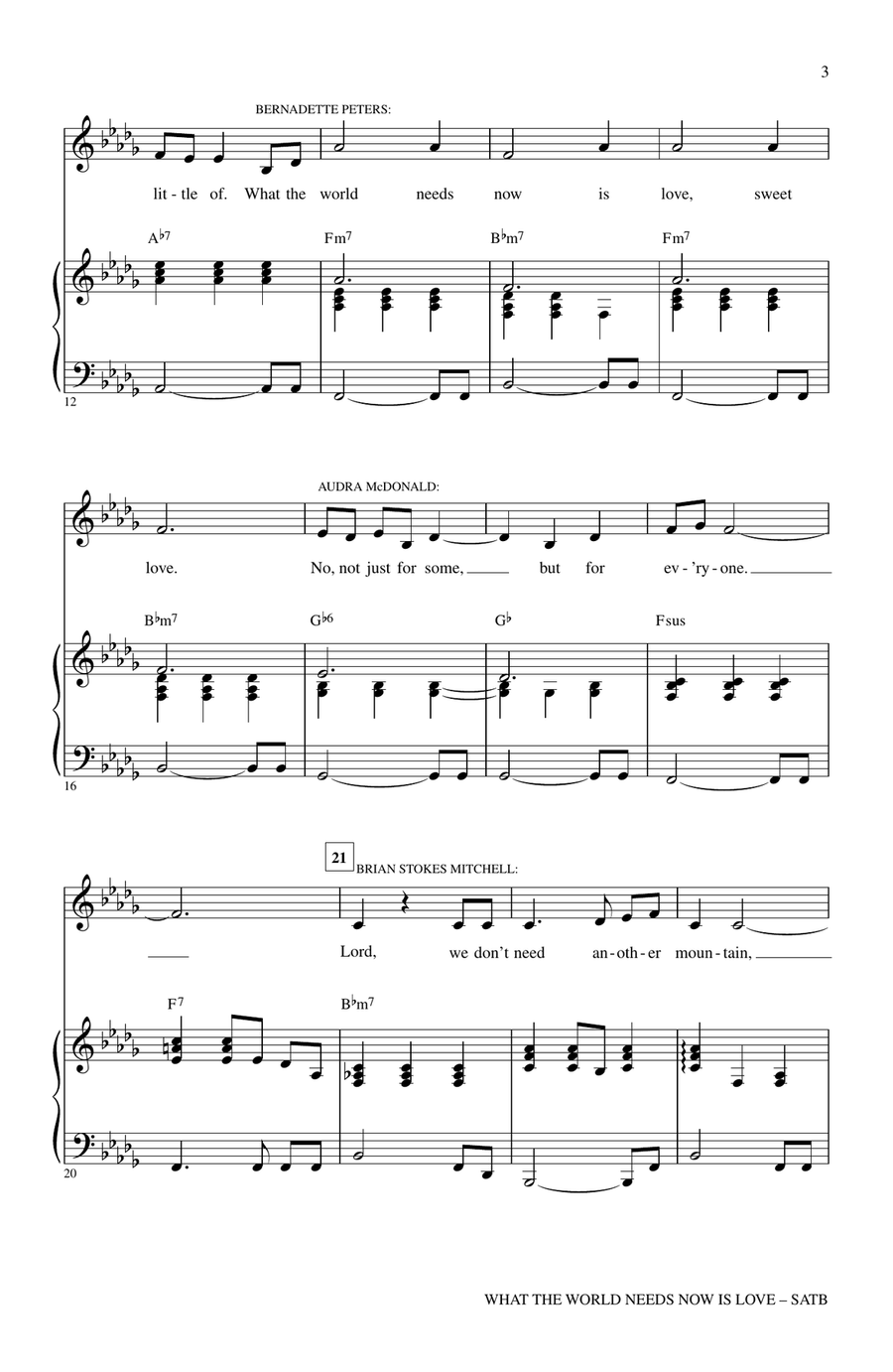 What The World Needs Now Is Love 4-Part scores gallery preview page 2