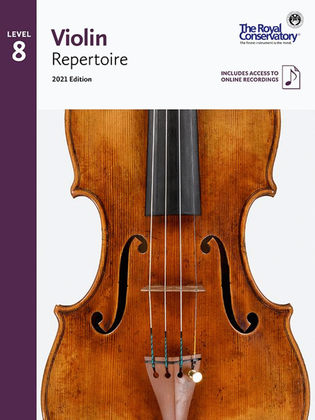 Book cover for Violin Repertoire 8, 2021 Edition