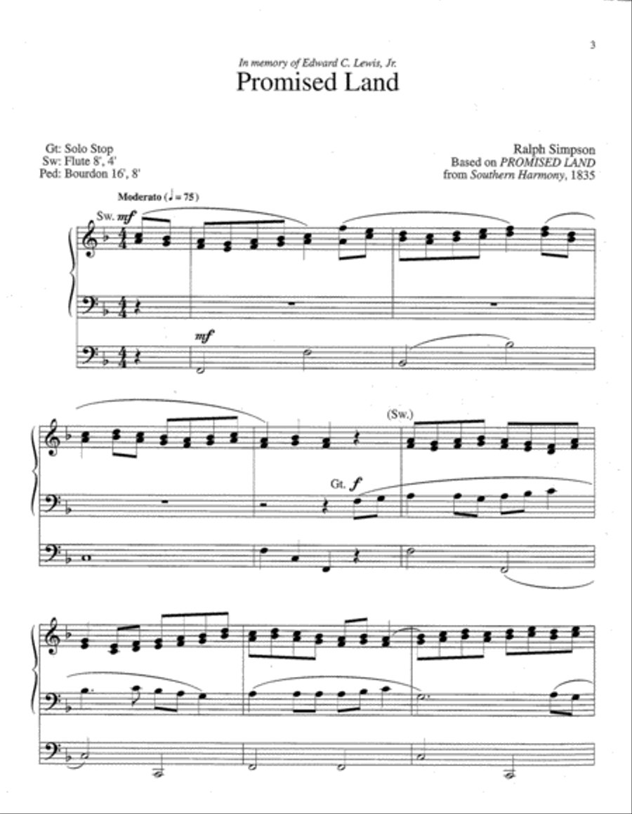 Promised Land Promised Land Organ scores gallery preview page 2