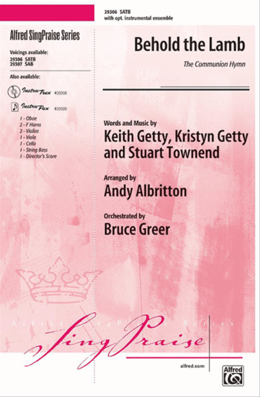 Behold the Lamb 4-Part scores gallery preview page 1