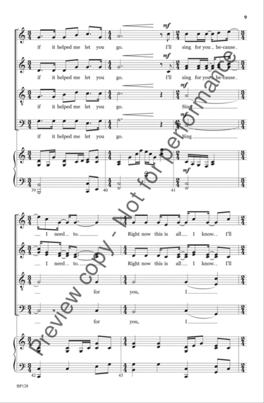 Sing You Home 4-Part scores gallery preview page 10