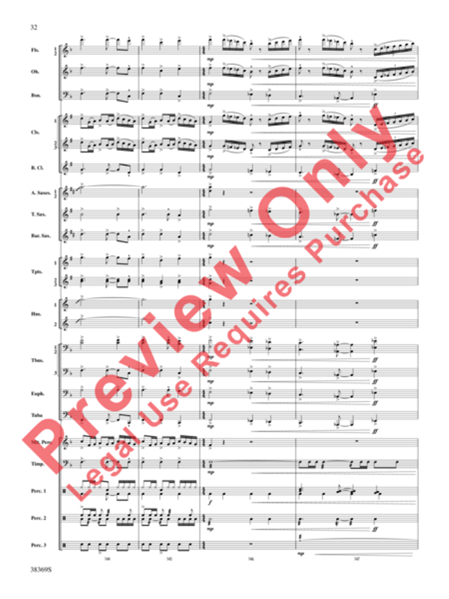 Man of La Mancha Man of La Mancha Concert Band scores gallery preview page 33
