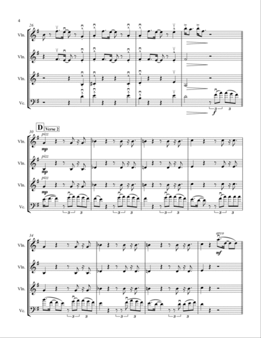 Thank U, Next String Quartet scores gallery preview page 4