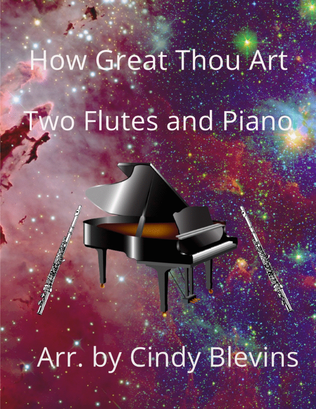 Book cover for How Great Thou Art, Two Flutes and Piano