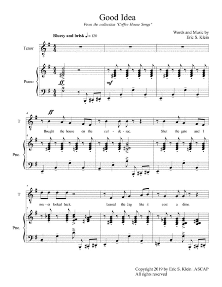 Good Idea Tenor Voice scores gallery preview page 1