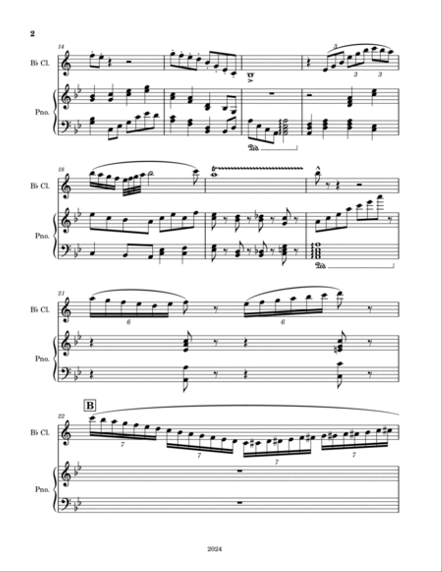 Riding A Woodwind B-Flat Clarinet scores gallery preview page 2