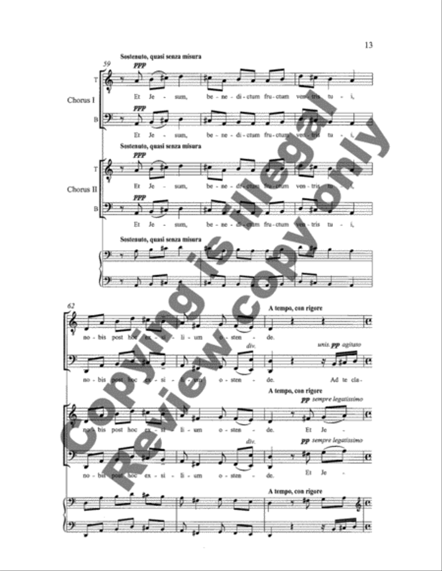Four Marian Motets: 3. Salve Regina 4-Part scores gallery preview page 17