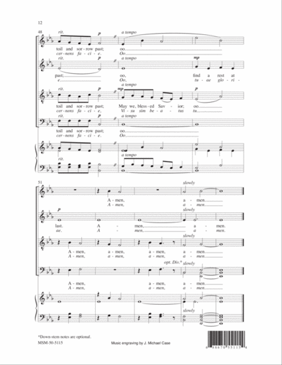 O Savior, Blessed Savior (Adoro te devote) 4-Part scores gallery preview page 8