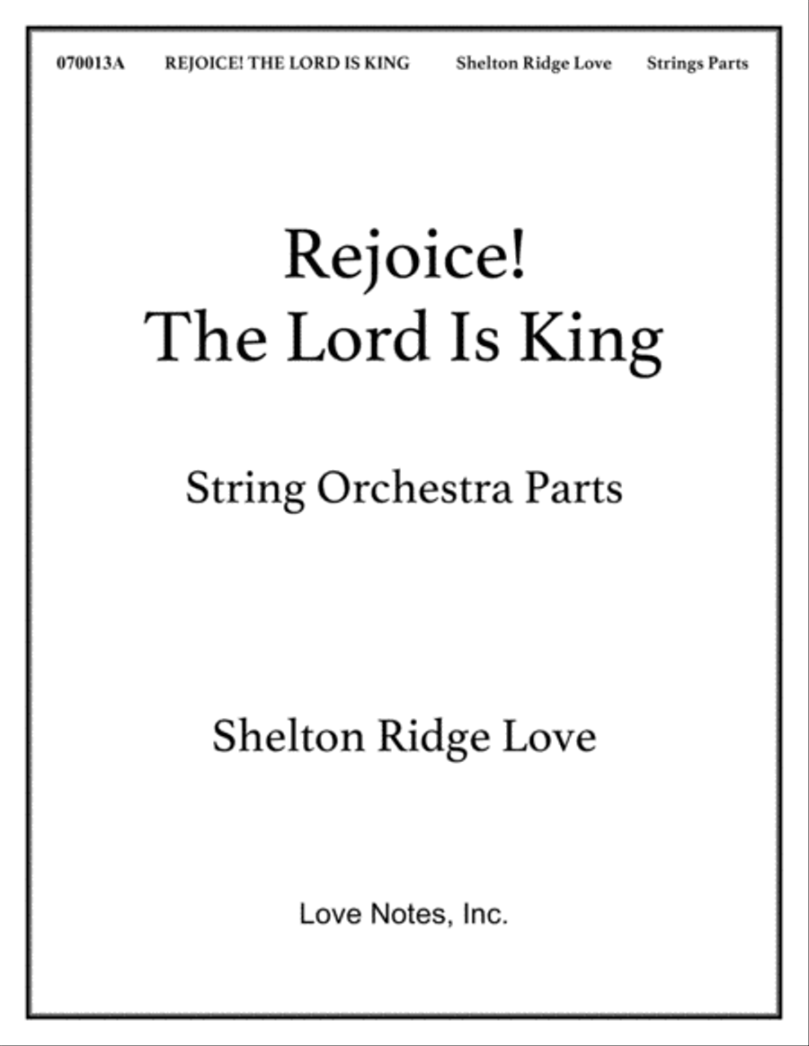 Rejoice! The Lord Is King (Strings) 4-Part scores gallery preview page 1