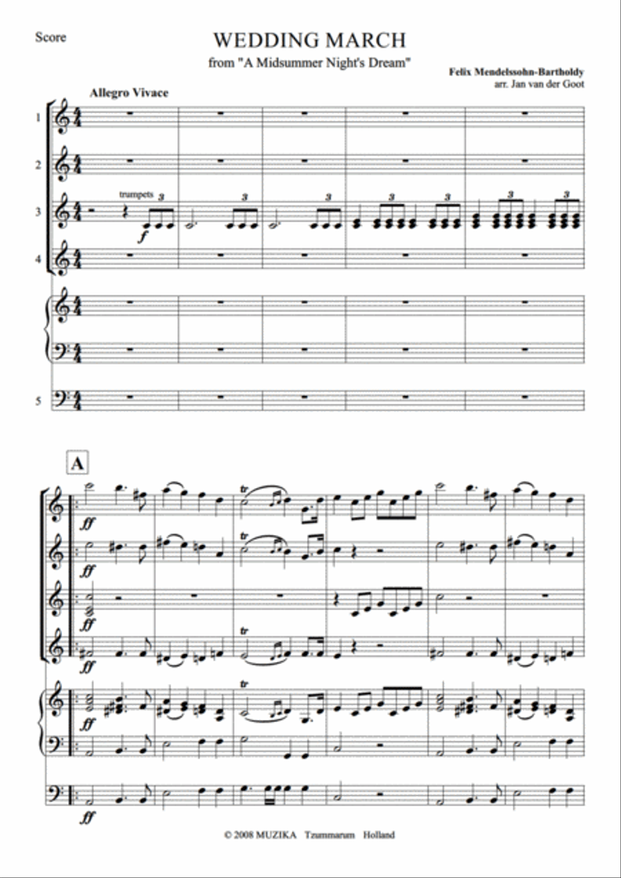 The Wedding March Set of Parts scores gallery preview page 3