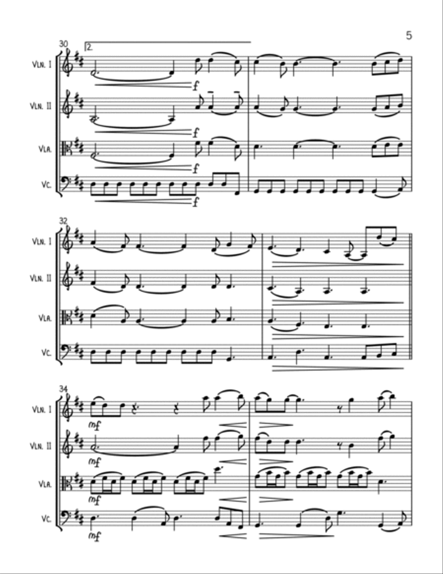 Fairytale Of New York String Quartet scores gallery preview page 5