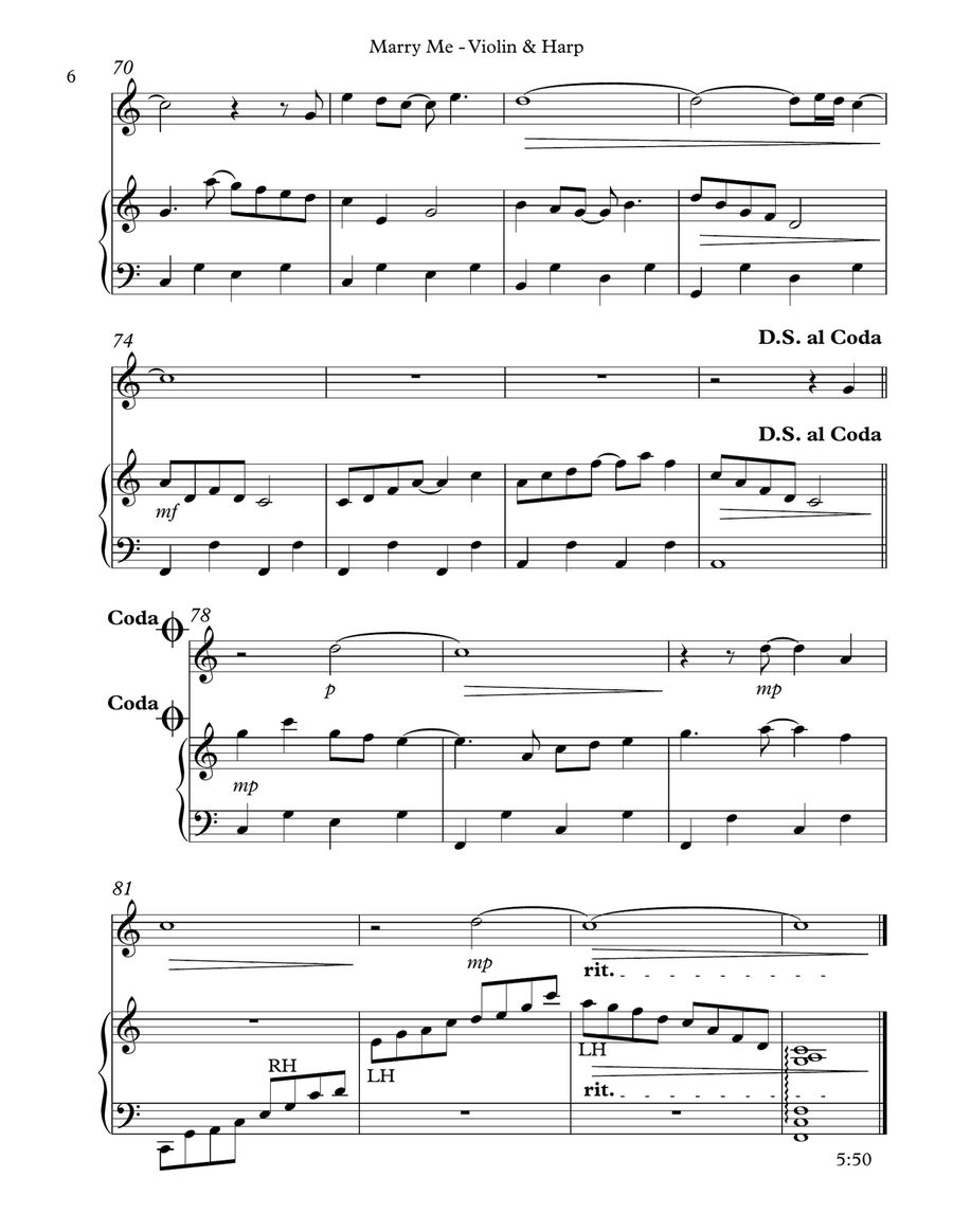 Marry Me String Duet scores gallery preview page 6