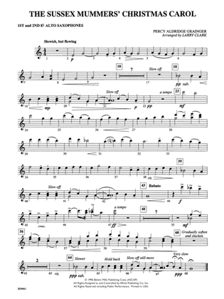 The Sussex Mummers' Christmas Carol: E-flat Alto Saxophone