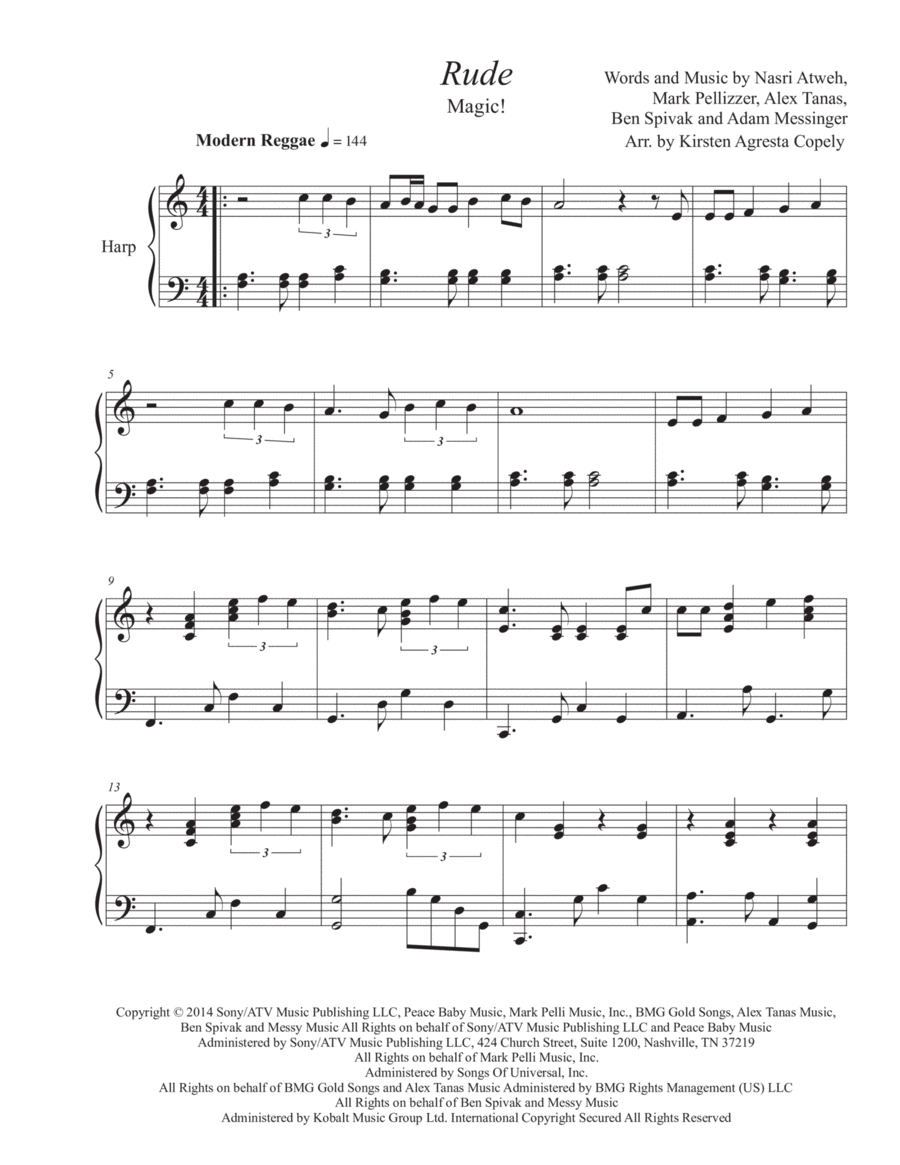 Rude Harp scores gallery preview page 1