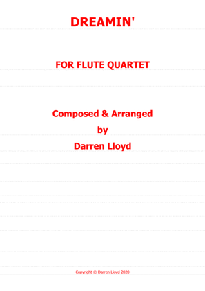 Book cover for Dreamin' Flute quartet