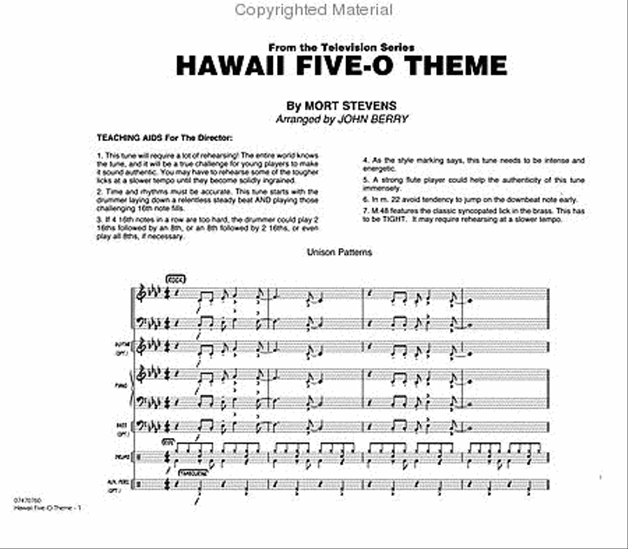 Hawaii Five-O Theme Jazz Ensemble scores gallery preview page 2