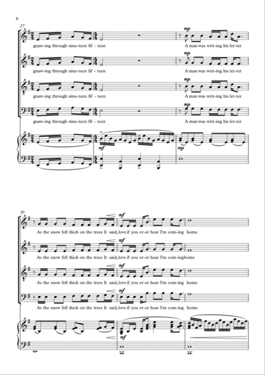 The Breeze - A First World War Cantata 4-Part scores gallery preview page 6