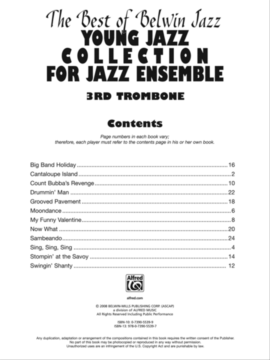 Young Jazz Collection for Jazz Ensemble Jazz Ensemble scores gallery preview page 2