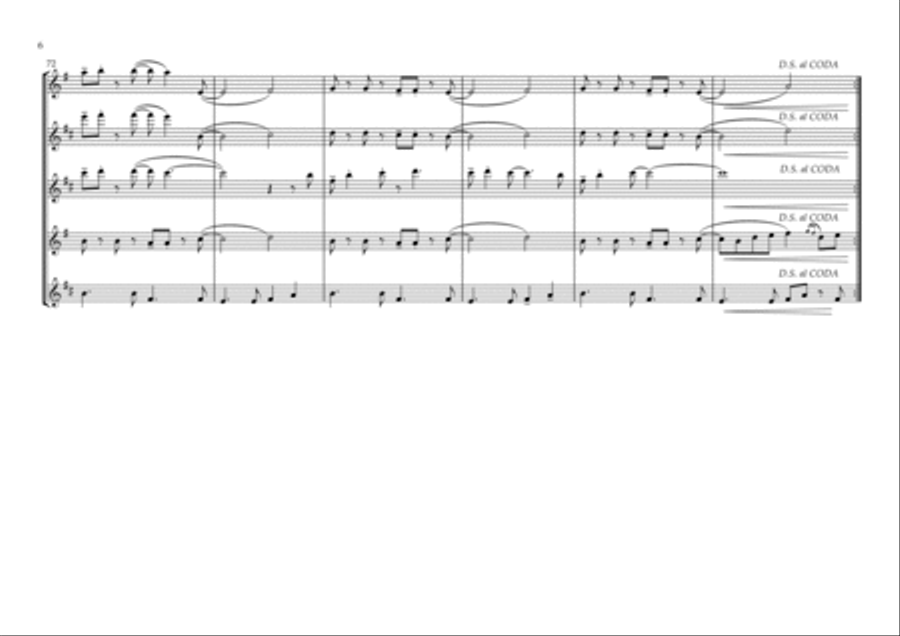 Smooth Operator Saxophone Quartet scores gallery preview page 6